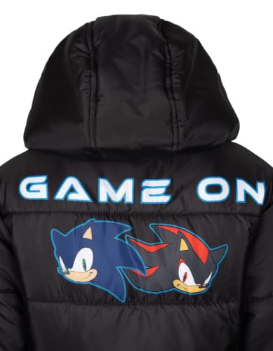 Image of SEGA Sonic the Hedgehog Boys' Zip-Up Hooded Puffer Jacket
