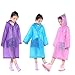 Nyicey Kids Rain Ponchos, 3 Packs Portable Reusable Emergency Raincoats for 6-12 Years Old for Camping Hiking Traveling Backpacking