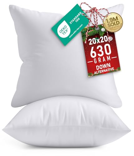 Utopia Bedding Throw Pillows Insert (Pack of 2, White)...
