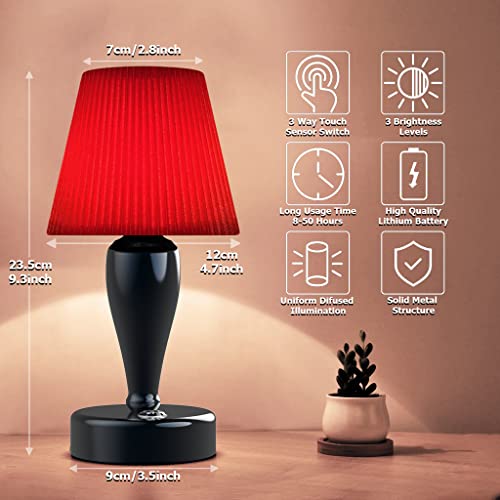 Cordless Led Night Light Table Lamp Portable Rechargeable Atmosphere Touch Sensor 3 Levels Brightness For Restaurant Nightstand Bedside Dining Hotel Bar Coffee Desk Outdoor Caravan Touring Car #TOP4