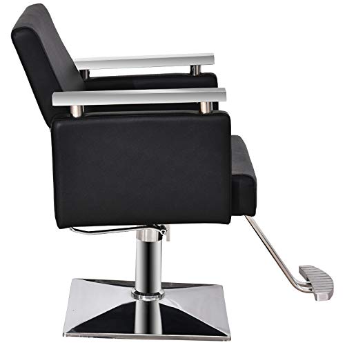 Barberpub Classic Hydraulic Barber Chair Styling Salon Chair For Hair Stylist Beauty Spa Equipment 8808 (Black) #TOP7
