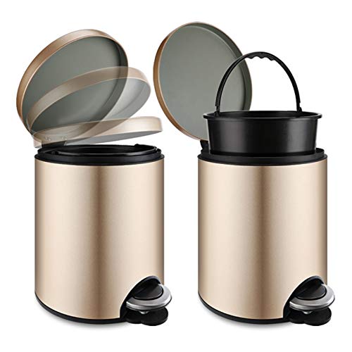 Caneca de basura de acero inoxidable 12L con tapa y pedal miniatura 7