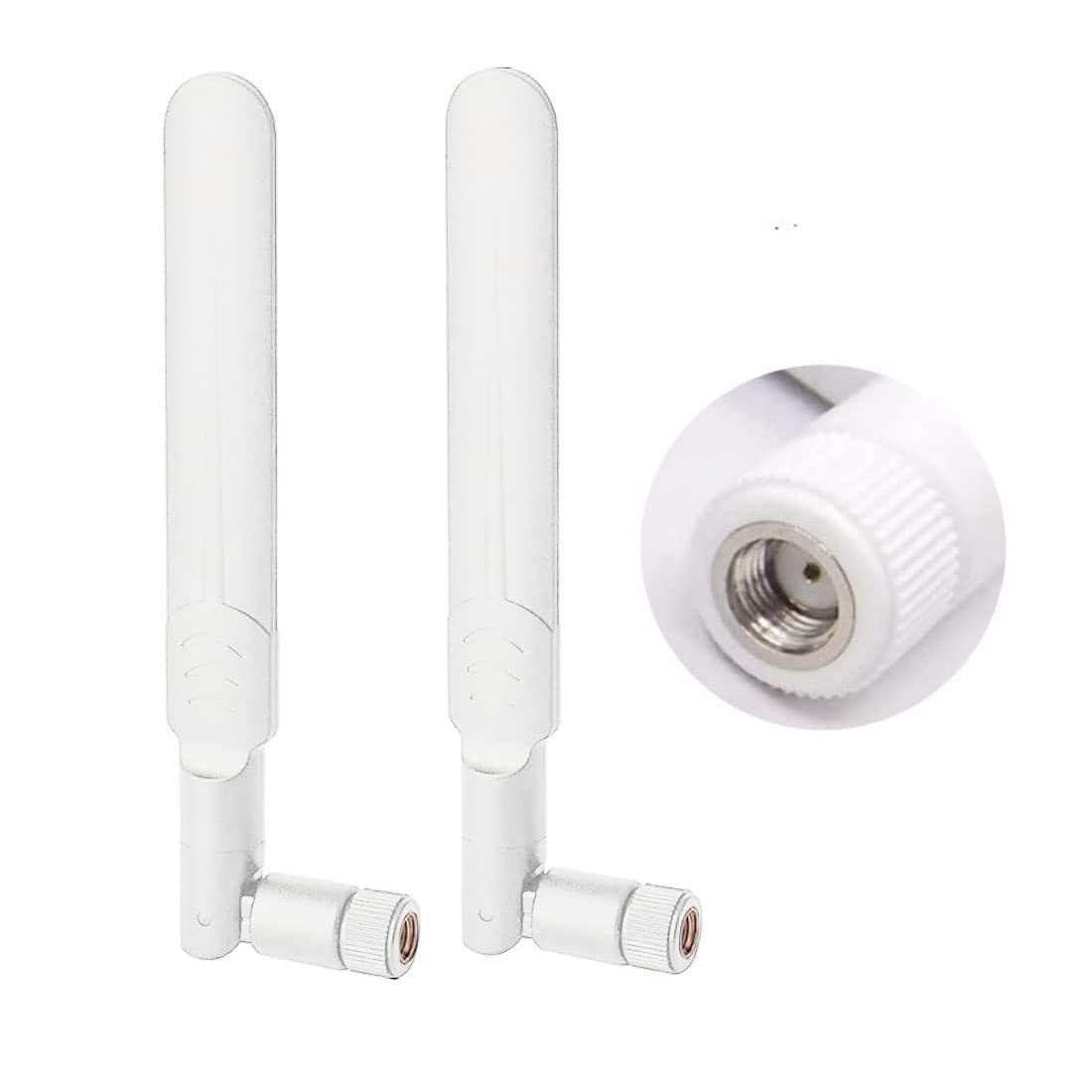 dual band wifi antenna 2.4ghz 5ghz 5.8ghz 9dbi mimo rp-sma male antenna for wifi router wireless network card usb adapter security ip camera video surveillance monitor - 2pack