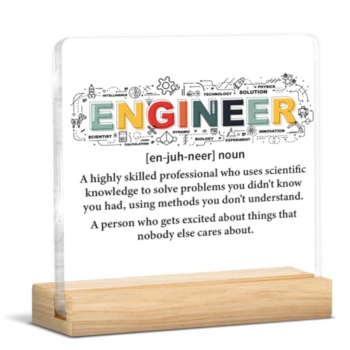 Personalized Engineer Definition Acrylic Plaque Wooden