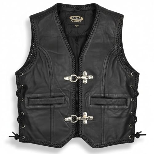 MDM Les enfants veste en cuir lacé, motard veste (XL)