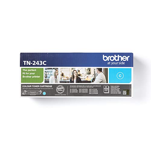 Brother TN243C | Toner originale | Colore Ciano | fino a 1000 pagine | per stampanti DCPL3550CDW/ HLL3210CW/ HLL3230CDW/ HLL3270CDW/ MFCL3730CDN/ MFCL3750CDW/ MFCL3770CDW