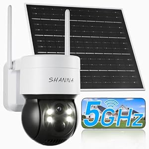 [5GHz & 2,4GHz] Überwachungskamera Aussen Solar, 7800mAh Akku und 6W Solarpanel, 2K PTZ 360° Solar Kamera WLAN Outdoor mit Spotlight, 20m Farb-Nachtvision, AI-Bewegungserkennung, IP66, 2-Wege-Audio