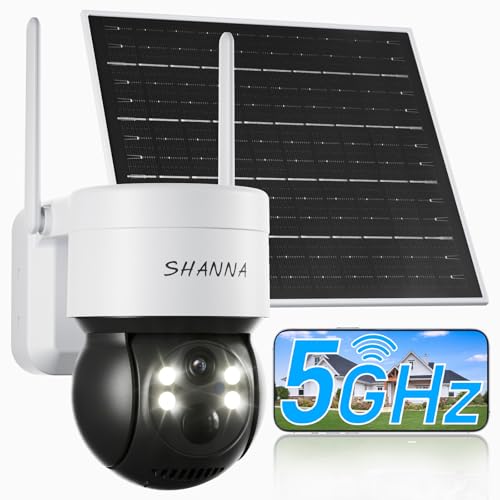 Cámara vigilancia WiFi exterior solar 2K con doble banda y potente batería de 7800mAh