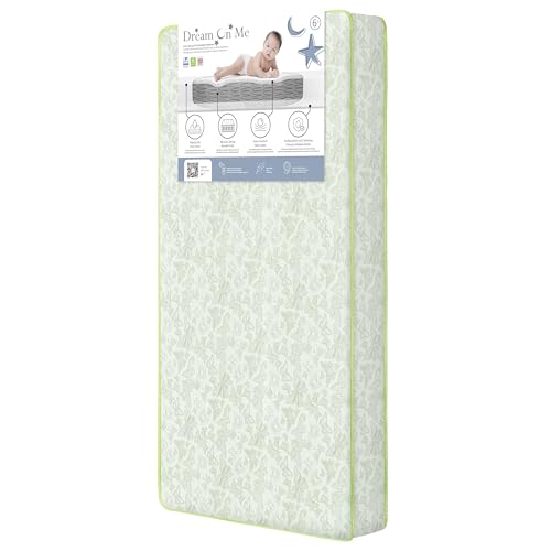 Image of Dream On Me Superior Slumber Mattress, Fits Standard Full-Size Cribs & Toddler Beds, Reversible Design, 52 inch x 28 inch x 6 inch, Waterproof Vinyl Cover, GREENGUARD Gold & BSA Certified