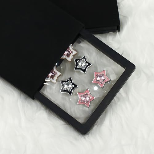 6Pcs Stars Sunglasses Charms, Glass Charm, Multicolour Fashionable and Trendy Accessories for Womens and Grils Gifts, Wear Lightweight and Comfortable Butterfly Decorations Glasses.4
