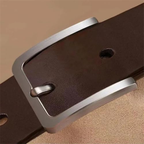 Men's cowhide pin-buckle alloy belt, perfect for casual pants3