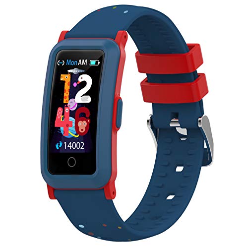 BingoFit Kids Fitness Tracker Watch with Heart Rate Monitor, Swimproof Kids Activity Tracker Pedometer Watch, Slim Sport Fitness Watch with Sleep Monitor, Calorie Counter for Kids Women Men