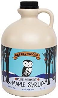 Pure Vermont Organic Maple Syrup Grade A Dark Robust (Former Grade B) - 1/2 Gallon 64 oz - Barred Woods Maple