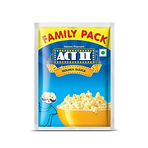 Image of ACT II Instant Golden Sizzle Popcorn, (90 + 30 gm)120g /(90 + 22.5gm ) = 112.5gm [weight may vary]