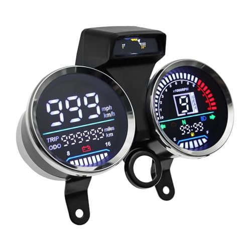 Compteur de vitesse de moto LED avec affichage numérique haute précision