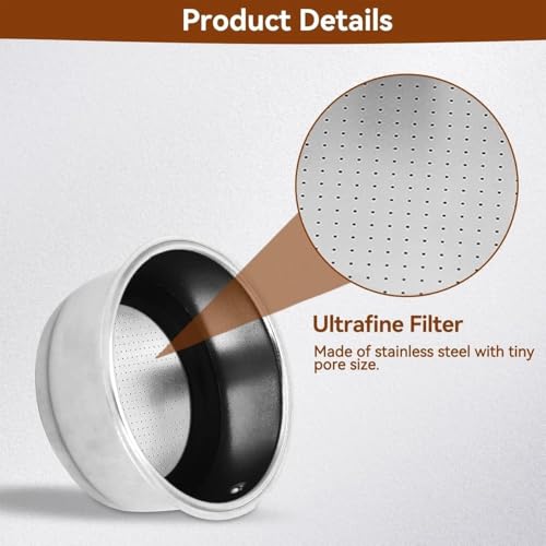 Image of 51mm Portafilter, Premium Coffee Accessory for Espresso Machines, Stainless Steel Filter Basket for Enhanced Extraction, Compatible with 51mm Portafilter Coffee Equipment