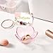 Gifts for Women Pink Flower Ring Dish Glass Jewelry Dish Jewelry Tray Cute Vanity Organizer Room Decor Aesthetic Nightstand Bathroom Decor Trinket Dish Ring Holder Dish Jewellery Tray Valentine's Gift