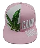 Popfizzy Marijuana Hat for Women, Flatbill Weed Snapback Cap, Stoner Accessories, Pot Leaf Hat, Stoner Gifts, Weed Themed Gift