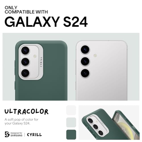 Image of Spigen Cyrill UltraColor | Samsung Galaxy S24 Case | Green Galaxy S24 Back Cover | TPU+Poly Carbonate - Kale