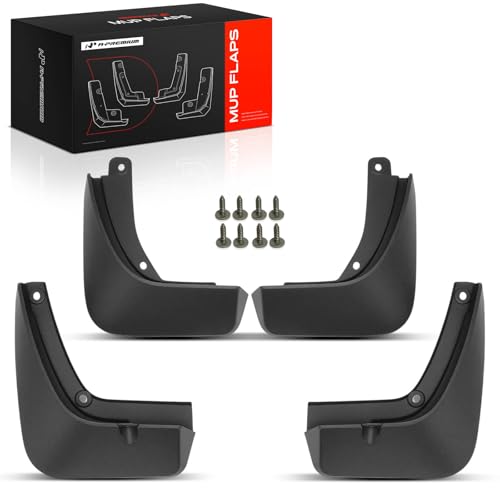 Image of A-Premium Mud Flaps Compatible with Genesis GV80 2021 2022 2023 2024 2025 SUV, No Drilling Required Mud Guards with Hardware Accessories, Set of 4 Front and Rear