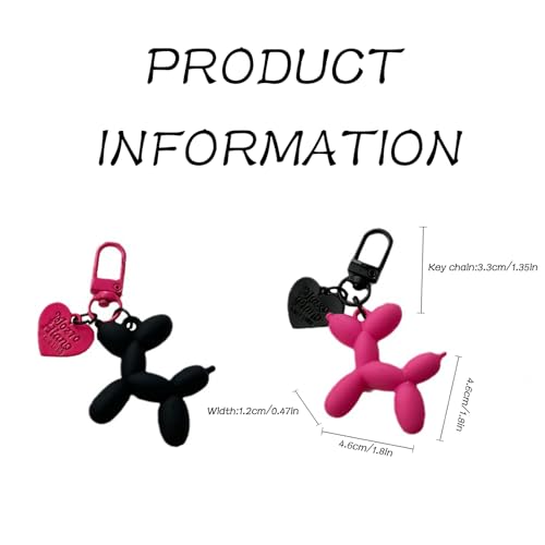 SURALIN 2 Stück Schlüsselanhänger für Hunde, Autoschlüssel, Schlüsselanhänger, Tiere, Ball, niedlicher Ball, für Frauen und Mädchen