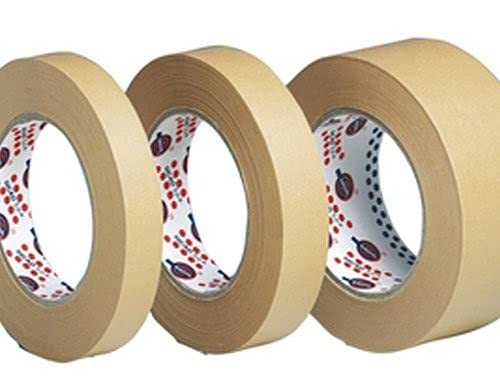 MST-DESIGN Flachkrepp braun 1 Karton (24 Rollen) 50 mm x 50 m/hochwertiges Kreppband/Abdeckband/Tapes Lackierzubehör Wassertransferdruckfilm WTP Water transfer printing Hydrographics