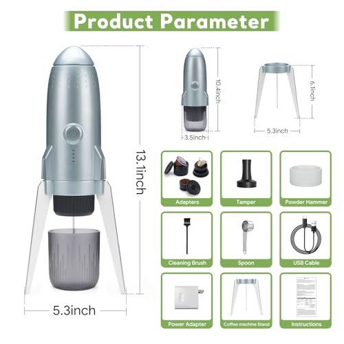Image of Portable Coffee Maker for Nespresso /Dolce Gusto Pods&Grounds