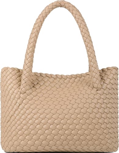 Image of Handbag and Purse for Women,Handmade Vegan Leather Summer Beach Travel Shoulder Bag | Travel-friendlyTote