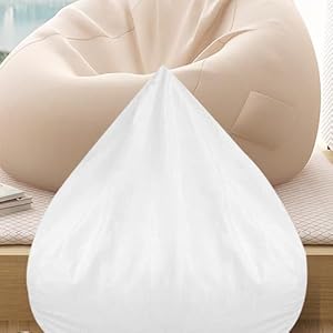 Sofa stool liner bean bag cover bean bag chair cover soft sofa liner bean bag sofas inner lazy sofa liner big bag refill liner bean bag seat stools white polyester cloth  urban country home decor