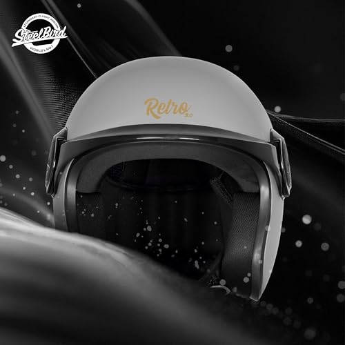 Image of Steelbird SBH 65 Retro 3.0 DOT and ISI Certified Open Face Helmet for Men and Women