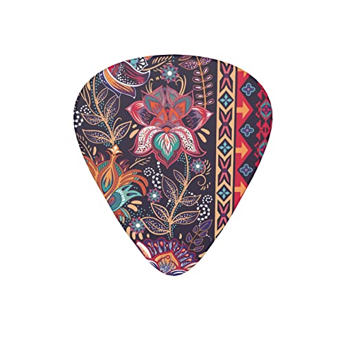 Lot de 12 médiators de guitare ethniques ornementaux floraux magnifiques fleurs beiges pour guitare électrique basse acoustique Cadeau pour amateurs de guitare acoustique avec boîte - Les Beatles, Paul McCartney, John Lennon, RIngo Starr, George Harrison Lot de 12 médiators de guitare ethniques ornementaux floraux magnifiques fleurs beiges pour guitare électrique basse acoustique Cadeau pour amateurs de guitare acoustique avec boîte