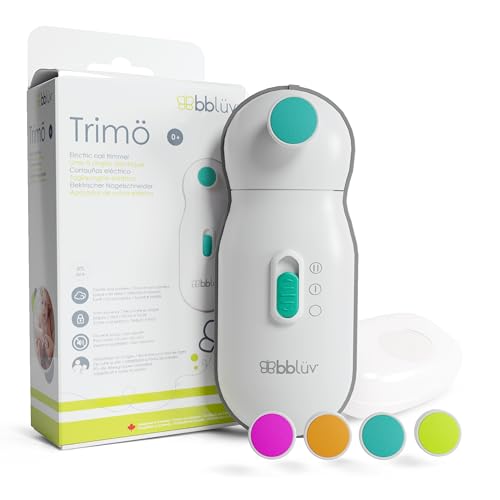 Image of bblüv - Trimö - Baby Nail Trimmer Electric - Baby Nail File for Newborn and Toddler (0 to 12 Months+), Gentle and Quiet Fingernail and Toenail Clippers, Original Trimo Kit (Pack of 1)