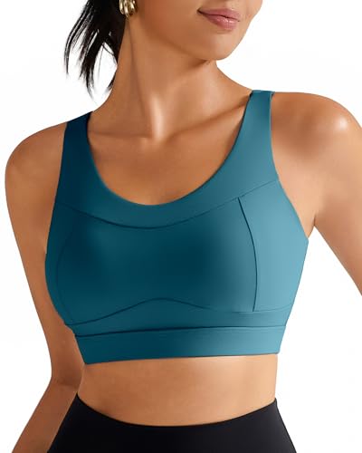 Image of RUNNING GIRL High Impact Sports Bras for Women,Racerback Running Bra Workout Crop Tank Tops Longline Sports Bra Push up