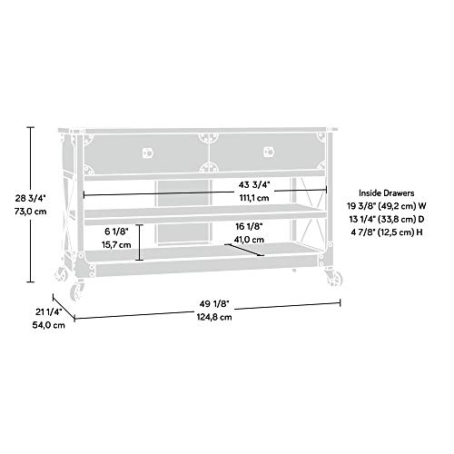Sauder Steel River Tv Stand, For Tvs Up To 52", Carbon Oak Finish #TOP2