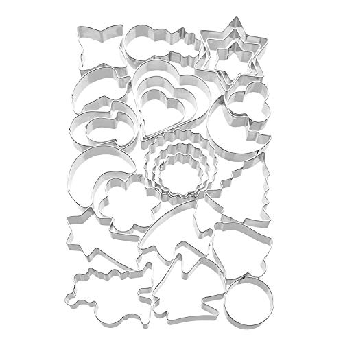 Kaiser - Juego de 25 moldes para Galletas, Ideal para Hornear Galletas de Navidad en tamaño Grande y pequeño para niños en Diferentes Formas de Galletas