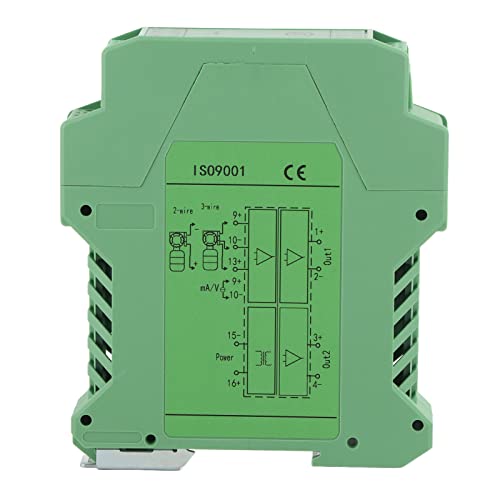 ANGGREK Splitter,4-20Ma,DC 24V DC Current Isolator Transmitter 4-20mA PLC Detect Conditioner (One into Two Out 4-20mA to 4-20mA)