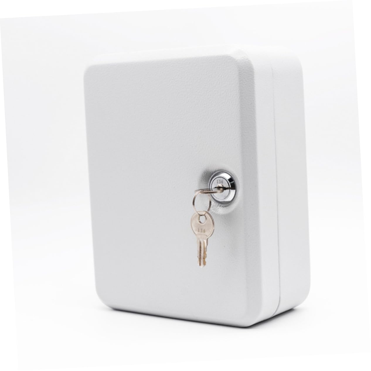 Uonlytech Armoire et Design Élégant de Gestion des Clés Murale en Acier Blanc avec 20 Emplacements Serrure de Sécurité pour Organisation et Rangement Sécurisé