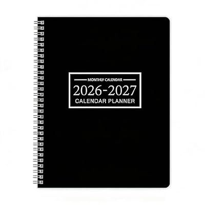 Monthly Planner 2026-2027, 2026 Calendar 24 Months Planner, Jan 2026 - Dec 2027, 8.6 x 11, Academic Calendar Hard PVC Cover with Spiral Bound, Perfect for School & Office for Women & Men