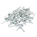 Marvexi 50 Pcs Aluminum Blind Rivet 3/16' x 1' Large Flange Pop Rivets, 5/8' Flange Diameter, Aluminum Blind Rivets 3/16' Diameter x 1' Grip