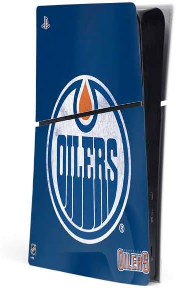 Skinit Decal Gaming Skin Compatible with PS5 Slim Digital Edition Console - Officially Licensed NHL Edmonton Oilers Lineup Design