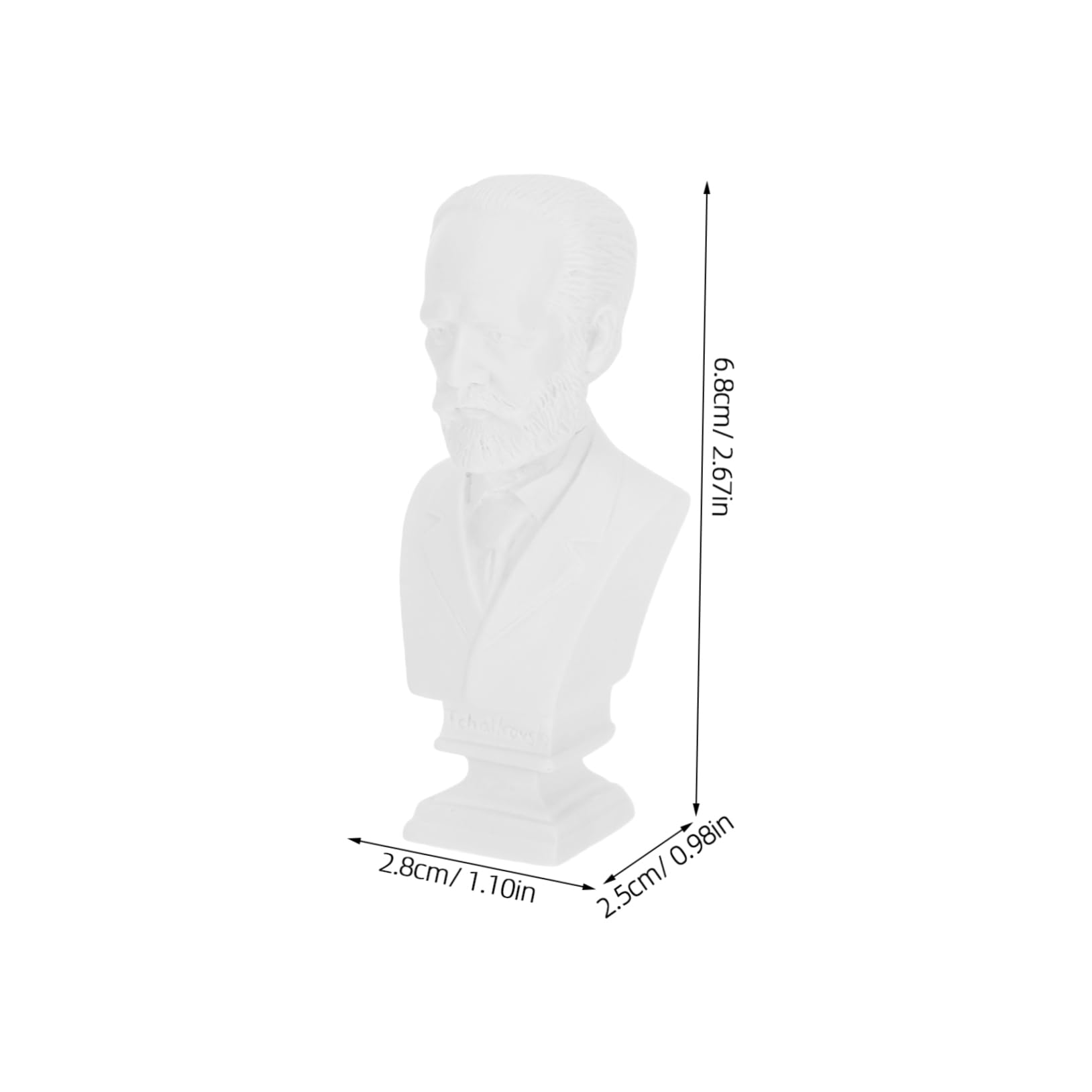 VINTORKY Realistic Resin Musician Bust Statue Mini Desktop Decor European Home Office Decor Small Bust Sculpture for for Music Lovers