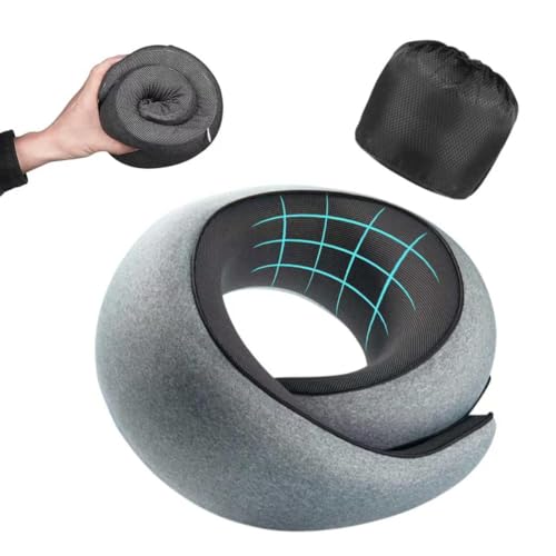 Asteraty Travel Pillow, Memory Foam Neck Pillow with Ergonomic 360° Support, Travel Neck Pillow for...