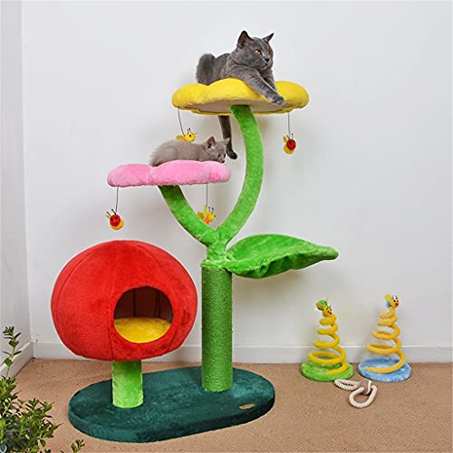 Arbre à chat design fleur pour salon moderne et chat actif