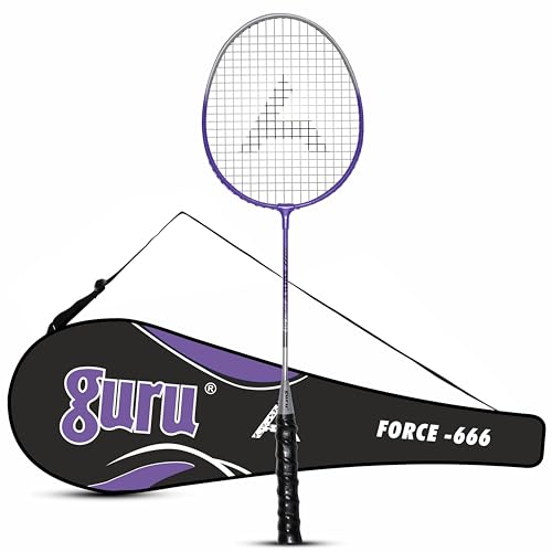 Image of GURU Force-666 Badminton Racket Pack of 1 for Men, Women Boys & Girls with Cover