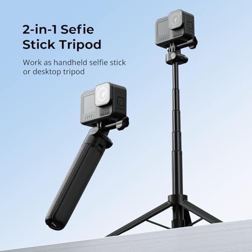 Image of SmallRig 2-in-1 Selfie Stick Tripod, 7.1-20.5in Extendable, Support Horizontal & Vertical Shooting, for GoPro Hero 13 /12 /11 /10 /9, for DJI Osmo Nano Action 6 /5 Pro /4 /3, for Insta360 Ace Pro 2-5725