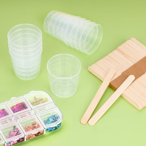 200 Vasos Medidores Desechables de 2oz para Resina miniatura 7