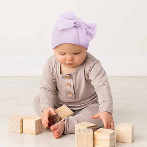 Newborn Hospital Hats Beanie Bow Infant Caps Baby Cotton Cloth Turban Toddler Rabbit Ear Hat for 0-6 Months ﻿2