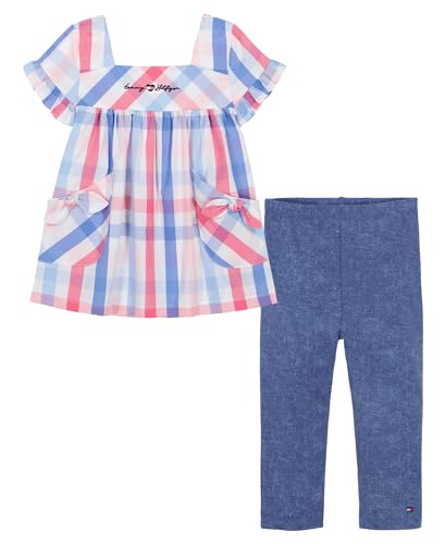Image of Tommy Hilfiger Girls 2-Piece Set, Tunic Shirt with Leggings