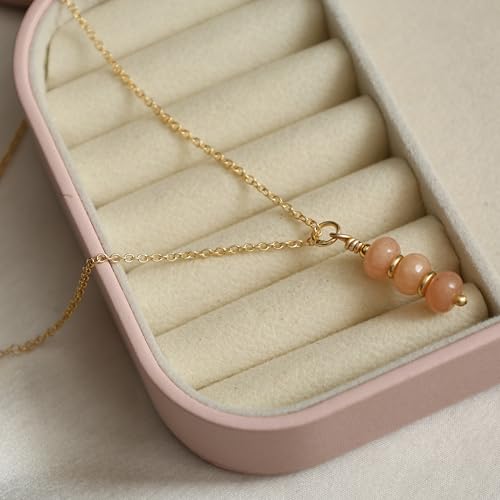 Gempires Natural Beaded Gemstone Necklace Handmade Layered Jewelry Hypoallergenic Non Tarnish 18 Inch Gold Plated Everyday Wear Crystal Necklaces For Women3