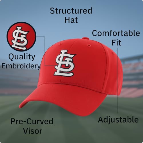 Gorra deportiva ajustable roja y blanca para niños miniatura 5